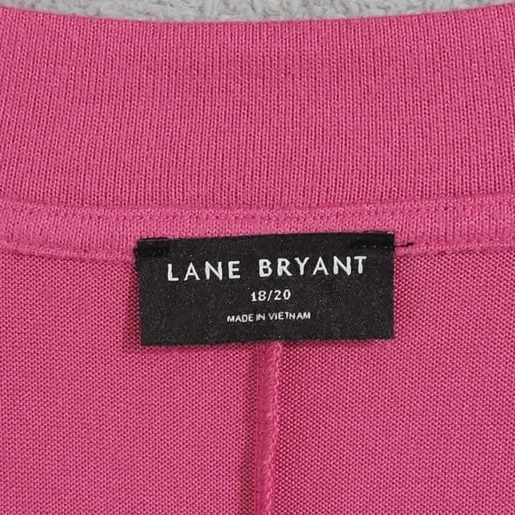 Lane Bryant Womens Plus V-Neck Long Sleeve Pink Top 18/20 Polyester Blend 4CT - Picture 4 of 7